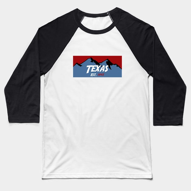 Texas Mountains Baseball T-Shirt by AdventureFinder